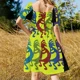 thumbnail image 5 of Vestido de manga larga con collage de música para mujer novedad de verano, 5 of 7