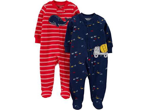 Simple Joys by Carters Baby Boys 2-Pack Cotton Footed Sleep and Play Pack of 2 
