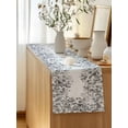 thumbnail image 5 of Table Runner 120 Inches Long for Kitchen Dining, Grey Eucalyptus Leaves Dresser Scarf Farmhouse, Dining Table Decorations for Wedding/Parties, Spring Summer Botanical 13 x 120 In, 5 of 8