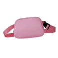 thumbnail image 1 of Riñonera con correa ajustable, manos libres para hombre y mujer, con soporte para teléfono. Rosado, 1 of 7