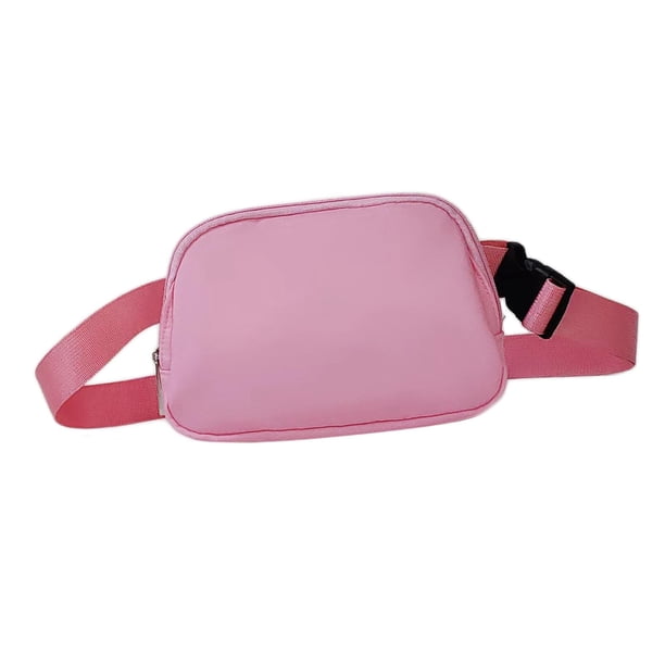 Riñonera portátil con cinturón ajustable, monedero pequeño y soporte para teléfono Rosado
