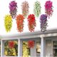 thumbnail image 4 of Xiao Hua Imitación de gloria de la mañana chlorophytum comosum - 75cm decoración exterior realista, - planta de imitación de seda impermeable, adecuada para jardines, paredes, vallas - rosa, 1 pieza, 4 of 5