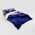 thumbnail image 3 of Ambesonne Galaxy Bedding Set 3 Pcs, Nebula in Outer Space, Twin XL, Mauve Blue, 3 of 3