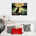 thumbnail image 4 of JRXY Moonrise Black Dog - Labrador Lake Canvas Wall Art Print, Dog Artwork 16x12in, 4 of 4