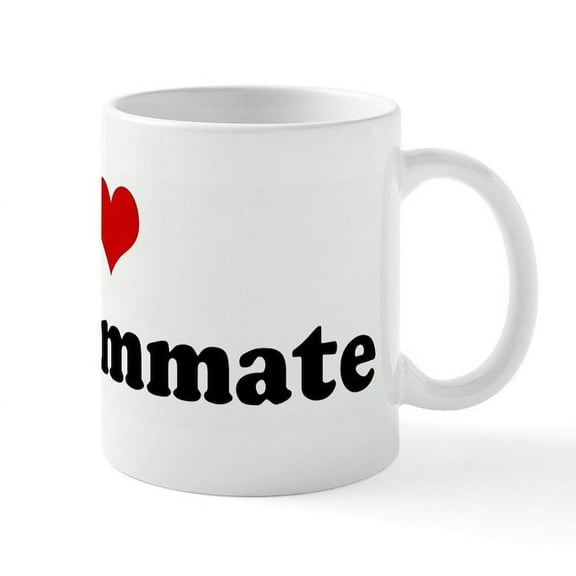 CafePress - I Love My Roommate Mug - 11 oz Ceramic Mug - Novelty Coffee Tea Cup