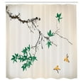 thumbnail image 2 of Ambesonne Japanese Shower Curtain, Coral Hues Cherry Blossoms, 69"Wx70"L, Jade Green, 2 of 4