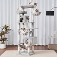 thumbnail image 2 of Árbol para Gatos Heybly HCT034W de 180 cm de Alto con 2 Perchas y 2 Condominios, 2 of 9
