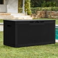 thumbnail image 4 of Devoko Outdoor Weatherproof 105 Gallon Resin Deck Box, Black, 4 of 7