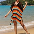 thumbnail image 2 of Taqqpue Women Swimsuit Crochet Swim Cover Up Summer V Neck Bathing SuitVacation Outfits Swimwear Mesh Knit Plus Size Beach Dress, 2 of 10