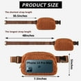 thumbnail image 3 of Ultrafun Unisex Fleece Belt Bag, Sherpa Fanny Pack for Women Men, Fashion Everywhere Crossbody Waist Bum Bags for Running Hiking Shopping Travel (Brown-01), 3 of 7