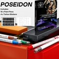 thumbnail image 2 of Kit de arte corporal POSEIDON con 10 marcadores y 83 plantillas, 2 of 7
