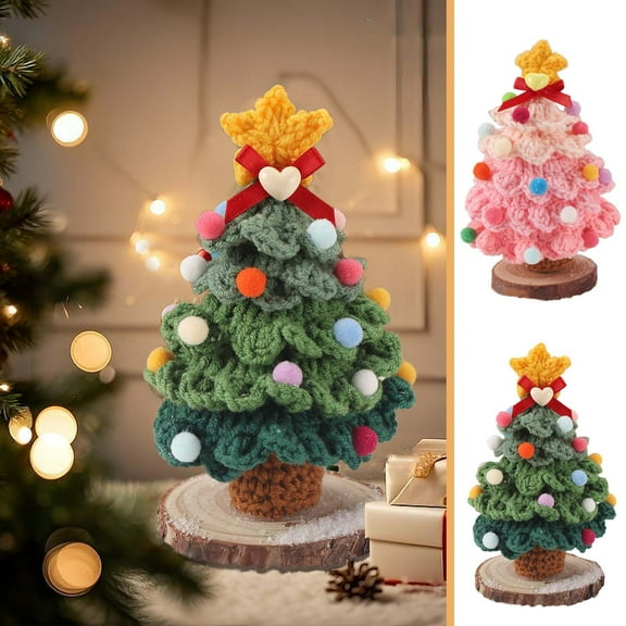 Fufafayo under $5 Handmade Christmas Tree, Mini Holiday Ornaments, Small Seasonal Decorations for Indoor Decor, Tabletop Shelf Arrangements, Crafted Holiday Accents for Mantel Dressing