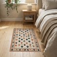 thumbnail image 3 of ODIKA Print Paws Interlocking Motif Bone Alfombra Para Perros Schnauzer Pet Friendly & Kids Safe Bedside for Bedroom, Nursery, RV, 3 of 7