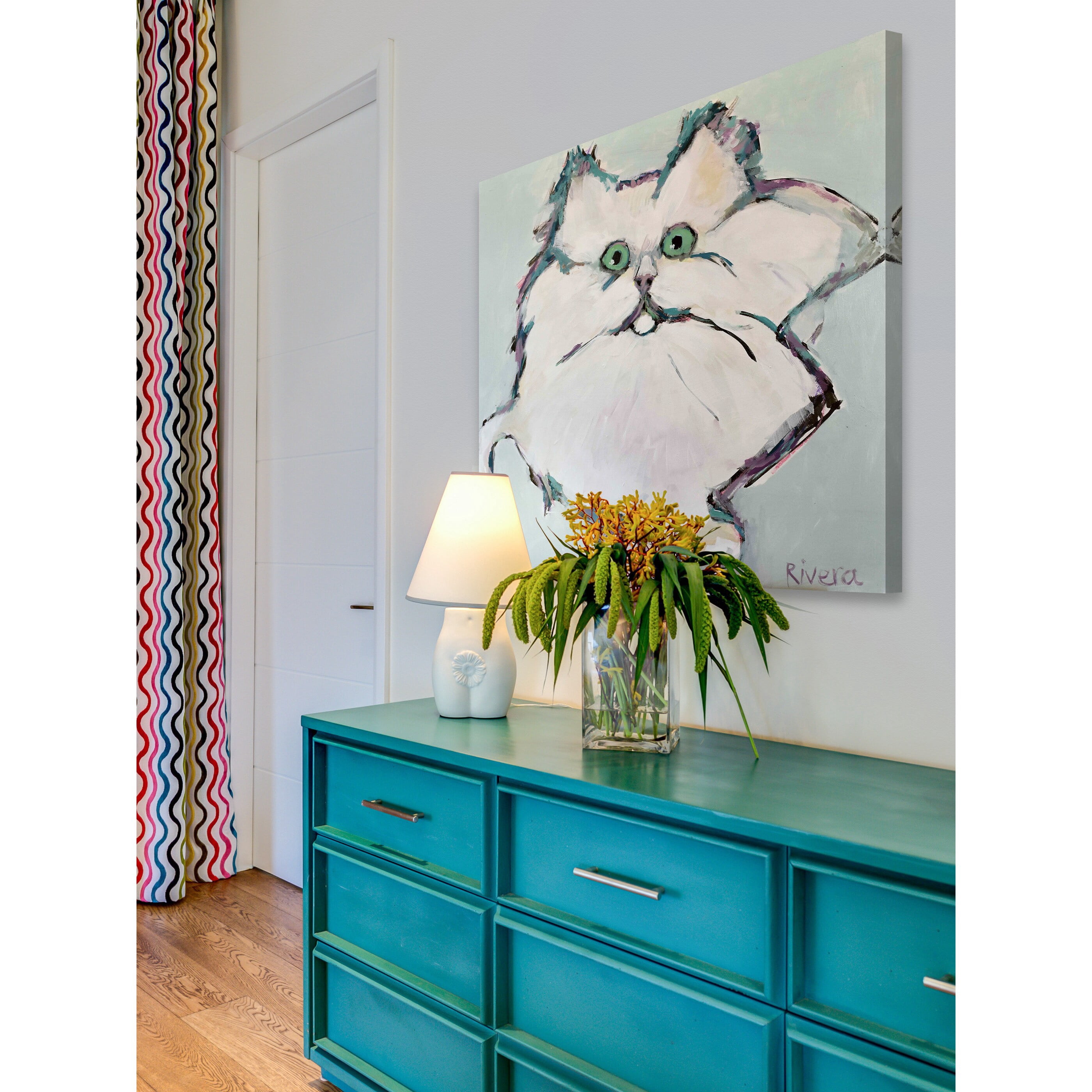 Marmont Hill "Kitty Kat" by Michelle Rivera Painting Print on Wrapped Canvas