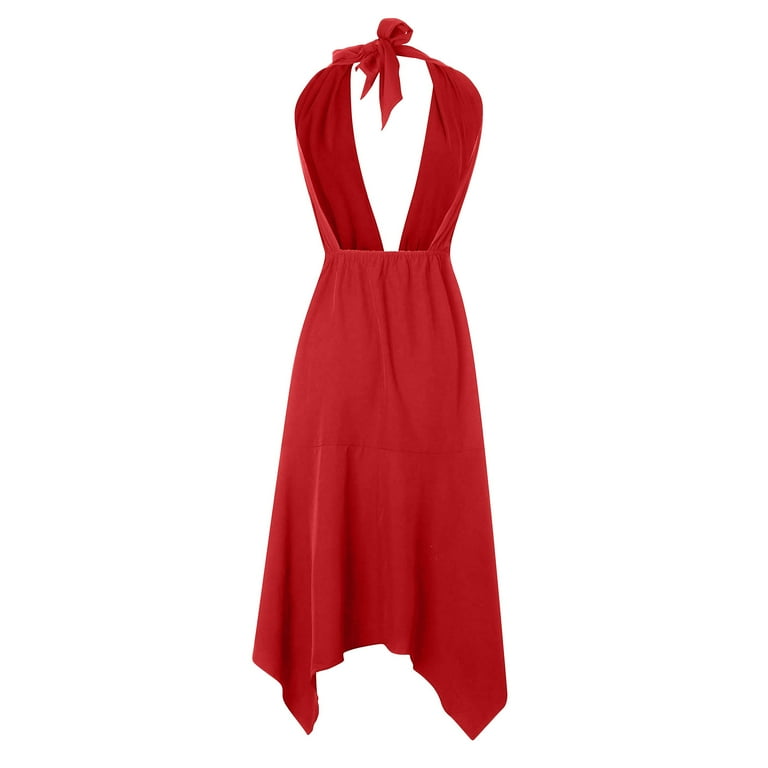 Bigersell Sun Dresses Women Summer Casual Women Criss Cross Halter