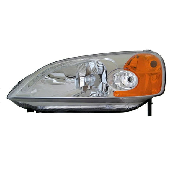 KAI New Economy Replacement Driver Side Headlight Lens And Housing, Fits 2001-2003 Honda Civic Coupe