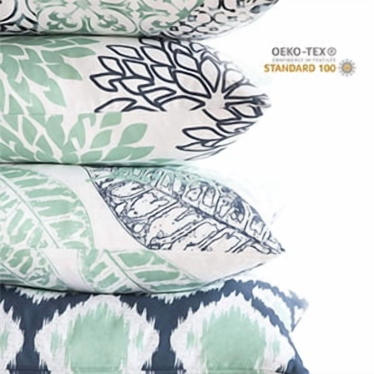 Phantoscope 18x18 Decorative Throw Pillow Covers, Turquoise, Set of 4
