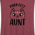 thumbnail image 3 of Instant Message - Purrfect Aunt - Women's Racerback Tank Top, 3 of 6