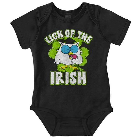 Luck of the Irish Clover Tootsie Owl Romper Boys or Girls Infant Baby Brisco Brands 12M