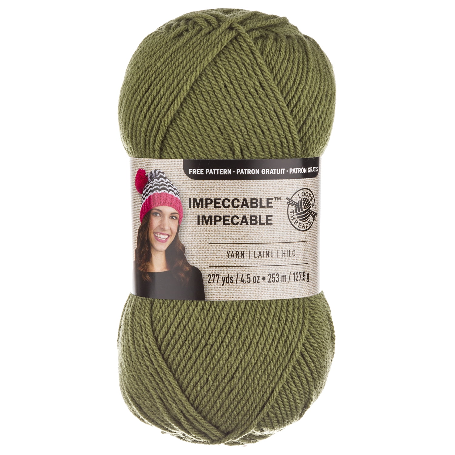 Loops & Threads Impeccable Solid Yarn - Solid Yarn for Knitting, Crochet, Weaving, Arts & Crafts - Forest, Bulk 18 Pack