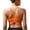 Orange, variant on Women’s Medium Support Sports Bra Cross Back Workout Bra with Removable Pads