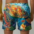 thumbnail image 5 of guisaled Swim Trunks For Men Mens Board Shorts Quick Dry Elastic Waisted Swimming Trunks Hawaiian Graphic 5 Inch Vacation Holiday Beach Shorts, 5 of 6