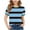 Light Blue, variant on hoksml Big Kids Girls Summer Stripe Print T-Shirt Casual Short Sleeve Round Neck Tee Graphic Pattern Top for Youth