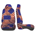 thumbnail image 3 of Pofeuu Vintage USA Flag Print Automotive Car Seat Covers Flat Cloth Full Set Seat Covers,Car Seat Covers front seats for Cars Trucks and SUVs-2 PCS, 3 of 7