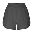 thumbnail image 6 of Dolphin Split Workout Shorts Women - 4" Lightweight Quick Dry Athletic High Waisted Mesh Liner Gym Running Yoga Comfort Flex, 6 of 9