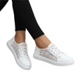 thumbnail image 5 of CHWshoes Women's Mesh Lace Floral Lace Up Fashion Sneakers Hollow Out Breathable Low-Top Shoes, Suitable for Sports, Daily Walks Outdoor Dressy Casual Footwear White Size 41, 5 of 7