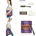 thumbnail image 3 of ZUXONGSY Halloween Skull Pumpkin Raven Print 2 Pcs Bucket Purse Set for Women Multipurpose Leather Crossbody Handbag with Wrist Wallet Trendy Bucket Bag Tote Purse Set for Dating, 3 of 4