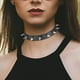 thumbnail image 5 of Gargantilla de cuero ajustable con dije de corazón para mujer, gargantilla gótica negra unisex de cuero sintético con remaches, collar punk para hombres, 5 of 5