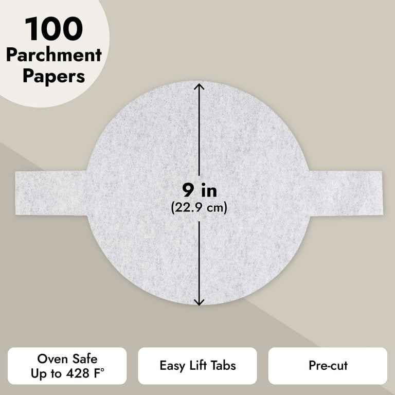 Baking Parchment Paper, Non-stick Round Parchment Paper Lined With