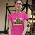 thumbnail image 3 of Tee Hunt California Bear Facepalm T-Shirt The Great California Exodus Women's T-Shirt Tee, Pink, Small, 3 of 5