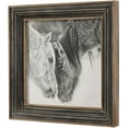 thumbnail image 5 of Uttermost Custom MDF Glass Iron and Paper Horses Print in Black and White, 5 of 5
