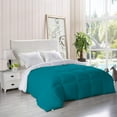 thumbnail image 2 of BedDecor 300 GSM 1Pcs Reversible Solid (Turquoise Blue, Full/Queen) 100% Egyptian Cotton Base Comforter, 2 of 8