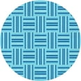 thumbnail image 1 of Ahgly Company Indoor Round Patterned DodgerBlue Area Rugs, 8' Round, 1 of 6