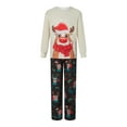 thumbnail image 2 of Elippeo Family Leisure Clothes Set Christmas Reindeer Print Long Sleeve Tops + Pants/ Romper Loungewear Set, 2 of 10
