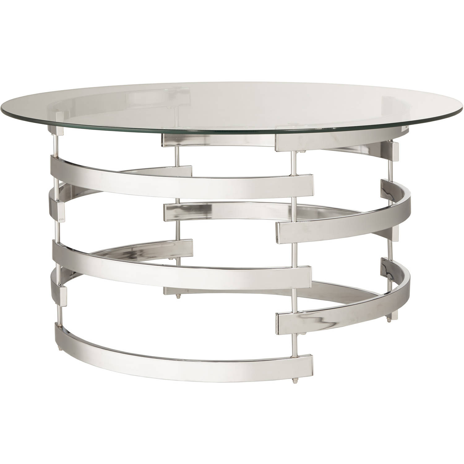 Weston Home Cleave Cocktail Table, Chrome