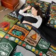 thumbnail image 3 of Erosebridal Adventure Accessories Bedding Comforter Set 7pcs for Kids Boys Girls,Happy Camping Queen Bedding Sets for Teens,Black Reversible,Luxury Bedroom Decor, 3 of 6