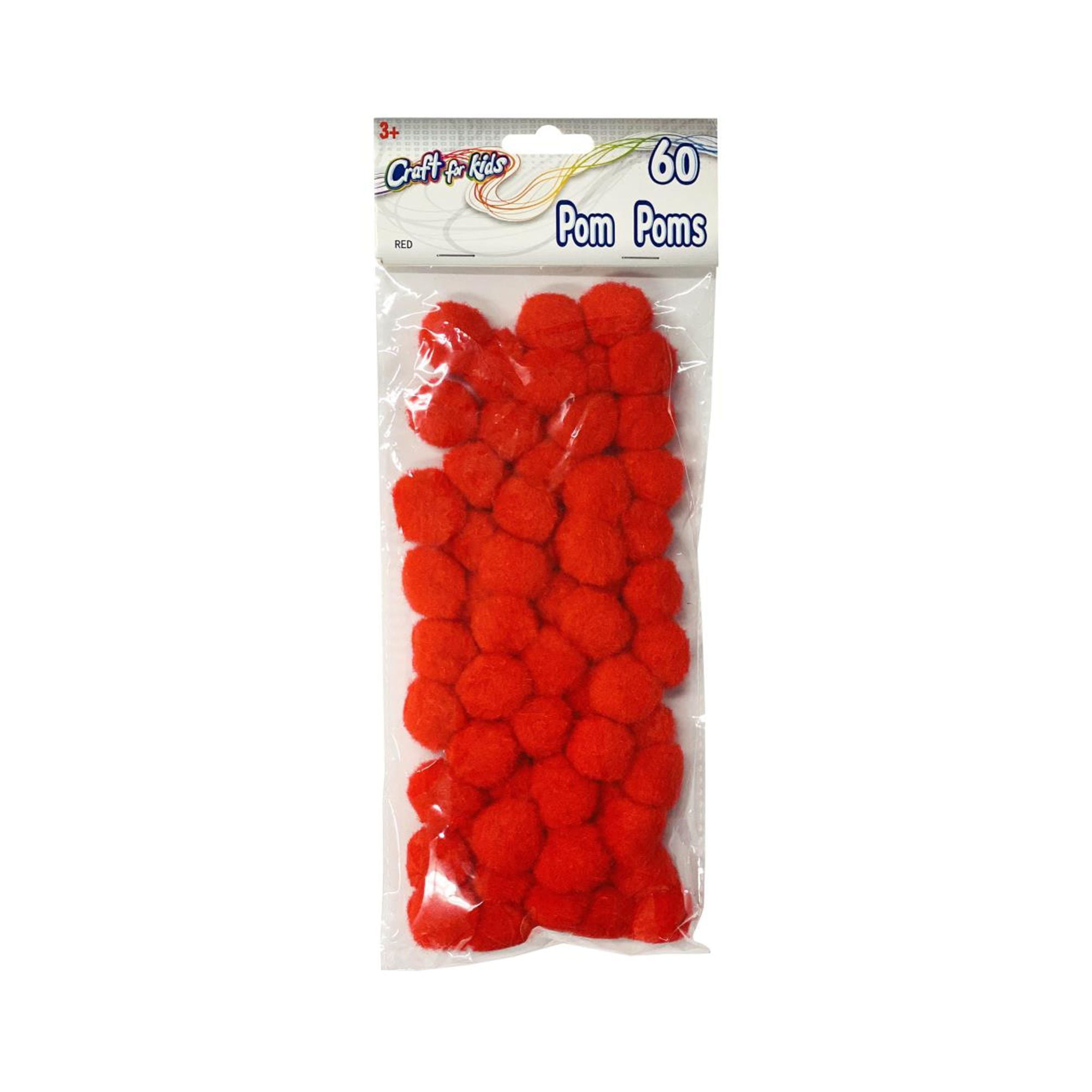 Christmas Poms Poms | Red Pom Poms - 25mm - 60 Pieces/Pkg. - Walmart.com
