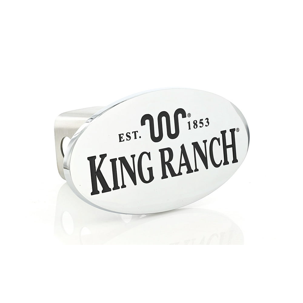 King Ranch est. 1853 Chrome Plated Trailer Hitch Cover Plug (2 inch