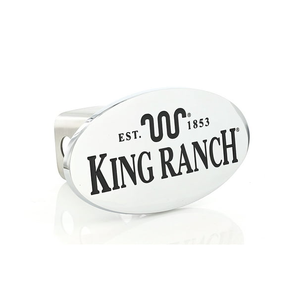 King Ranch est. 1853 Chrome Plated Trailer Hitch Cover Plug (2 inch