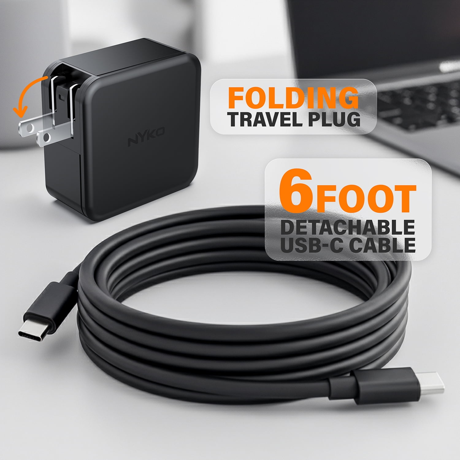 Nyko 65-Watt AC Adapter for Nintendo Switch 2 with 6-Ft. Cable 87400
