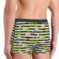 thumbnail image 4 of Bingfone Striped With Palm Tree Branches Men's Underwear - Casual Stretch Boxer Briefs-Large, 4 of 7