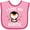 Pink and Red, variant on Inktastic I Love My Auntie with Cute Penguin and Hearts Girls Baby Bib
