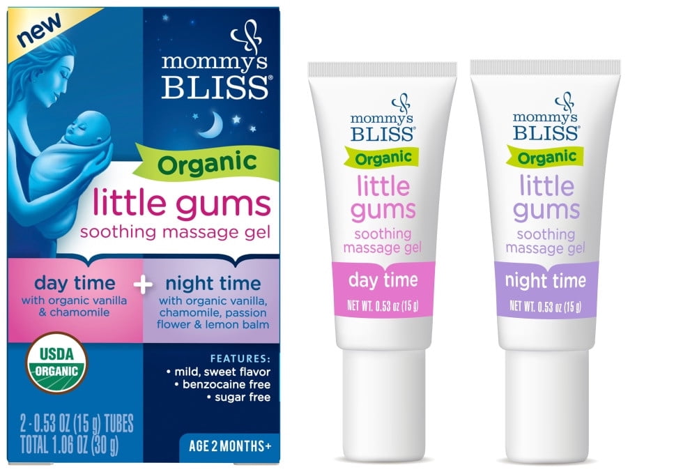 Mommys Bliss Organic Little Gums Soothing Massage Gel Day/Night Combo