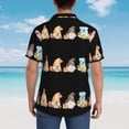 thumbnail image 3 of Lsque Coffee Gnome (2) pattern Hawaiian Shirt for Men, Unisex Summer Beach Casual Short Sleeve Button Down Shirts-Small, 3 of 9