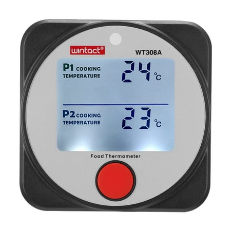 

WT308A Barbecue Thermometer Outdoor Barbecue Picnic Temperature Inspection Tool Food Thermometer Gray
