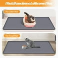 thumbnail image 6 of Cat Litter Mat, Extra Large 51" x 25.6" Silicone Mat Litter Trapping Mat for Scatter Control, Soft on Kitty Paws, Easy to Clean (Dark Grey), 6 of 7